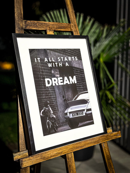 Bild mit Rahmen / Porsche 911 / Dream / Kindheitstraum